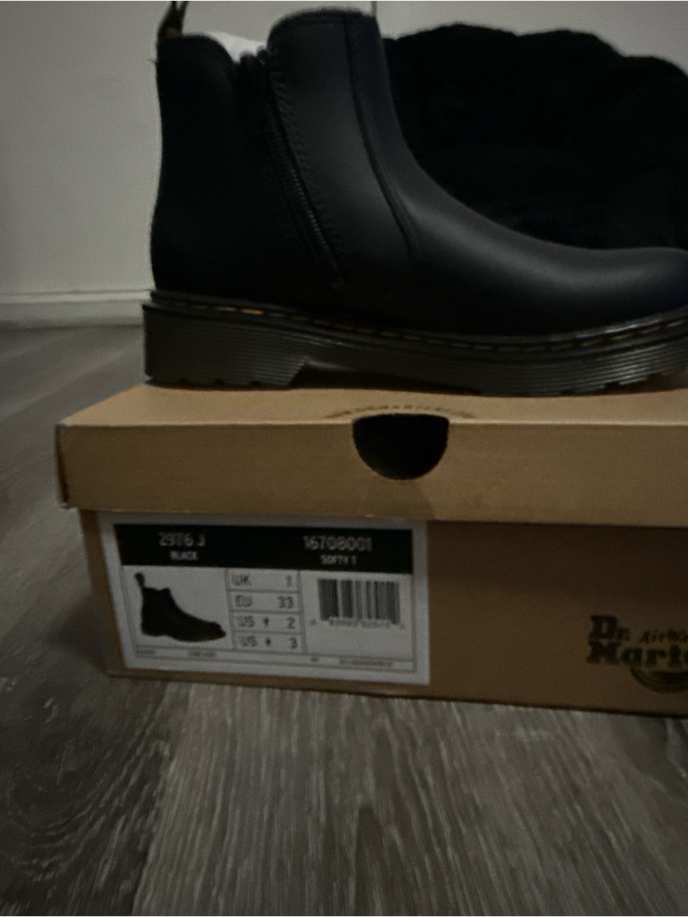 Dr. Martens Black Chelsea Zip Kids Boot